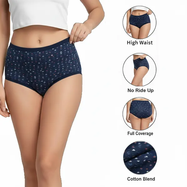 LADYWRAP_Combo_Pack_of_3_Women's_Multicolor_Printed_Cotton_,_Stretchable_Breathable_Hipster,_Briefs_Stylish_&_Comfortable_Daily_Wear_Panties_Soft_Fabric_Ladies_Underwear_for_Girls_&_Women