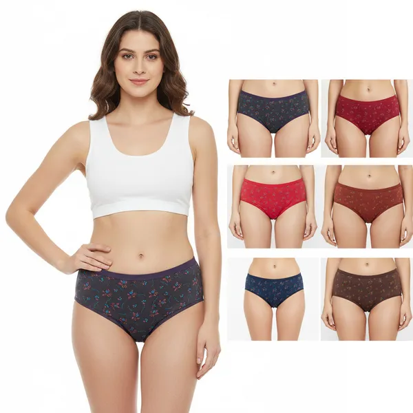 LADYWRAP_Combo_Pack_of_3_Women's_Multicolor_Printed_Cotton_,_Stretchable_Breathable_Hipster,_Briefs_Stylish_&_Comfortable_Daily_Wear_Panties_Soft_Fabric_Ladies_Underwear_for_Girls_&_Women