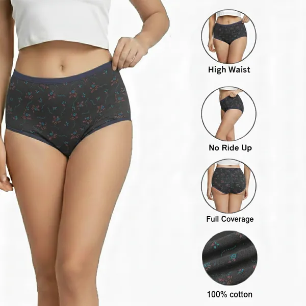 LADYWRAP_Combo_Pack_of_3_Women's_Multicolor_Printed_Cotton_,_Stretchable_Breathable_Hipster,_Briefs_Stylish_&_Comfortable_Daily_Wear_Panties_Soft_Fabric_Ladies_Underwear_for_Girls_&_Women