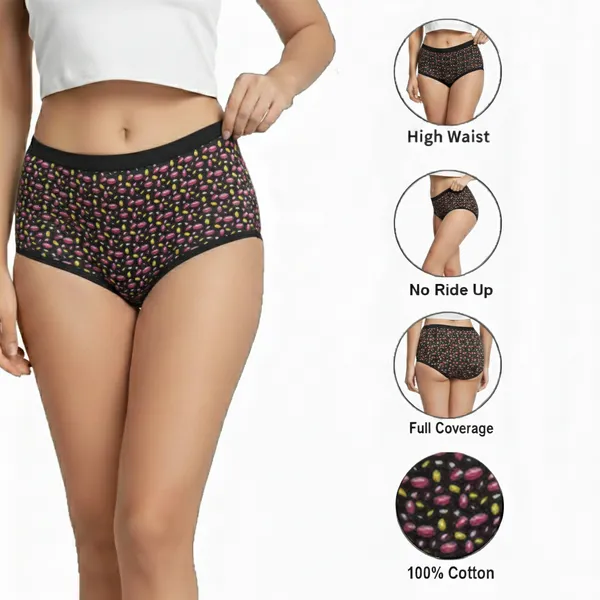 LADYWRAP_Women's_Multicolor_Printed_Cotton_,_Stretchable_Hipster,_Briefs_Stylish_&_Comfortable_Daily_Wear_Panties_Soft_Fabric_Ladies_Underwear