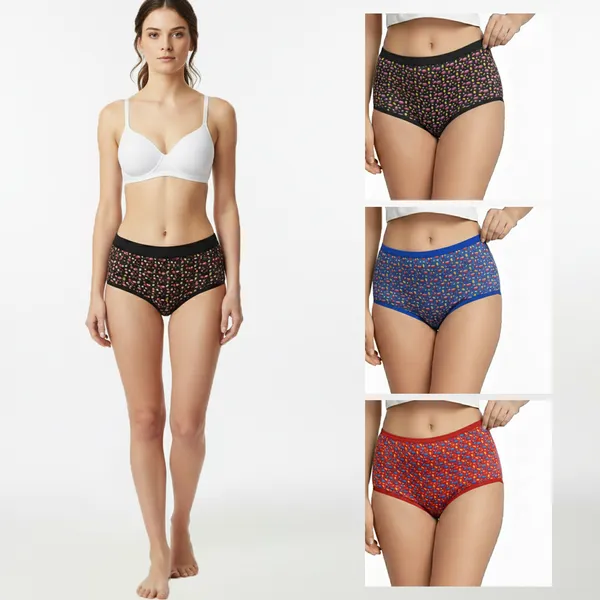LADYWRAP_Women's_Multicolor_Printed_Cotton_,_Stretchable_Hipster,_Briefs_Stylish_&_Comfortable_Daily_Wear_Panties_Soft_Fabric_Ladies_Underwear