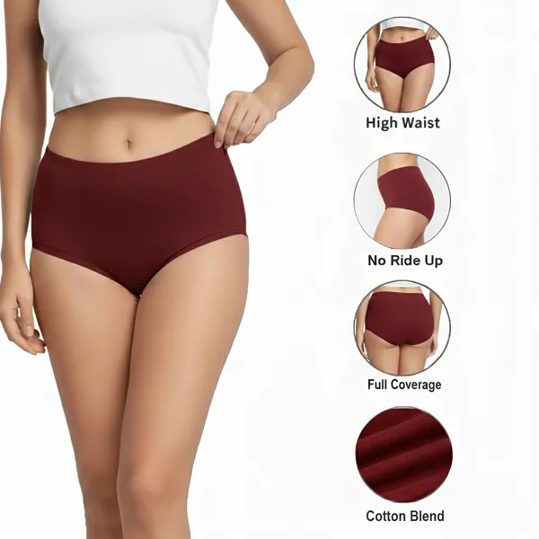 LADYWRAP_Women's_Multicolor__Cotton_Blend,_4way_Stretch_Boy_Short_Hipster_Briefs_Stylish_&_Comfortable_Daily_Wear_Panties_Soft_Fabric_Ladies_Underwear