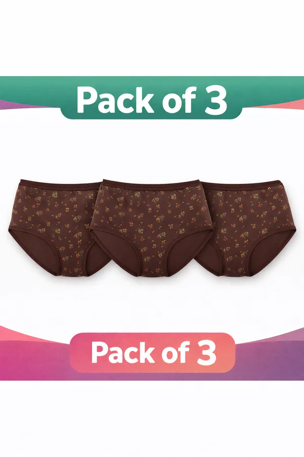 LADYWRAP_Combo_Pack_of_3_Women's_Multicolor_Printed_Cotton_,_Stretchable_Breathable_Hipster,_Briefs_Stylish_&_Comfortable_Daily_Wear_Panties_Soft_Fabric_Ladies_Underwear_for_Girls_&_Women