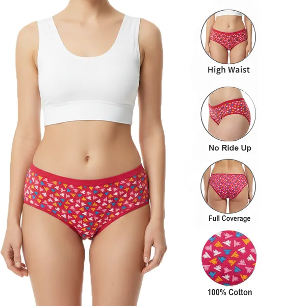 LADYWRAP_Women's_Multicolor_Printed_Cotton_,_Stretchable_Hipster,_Briefs_Stylish_&_Comfortable_Daily_Wear_Panties_Soft_Fabric_Ladies_Underwear
