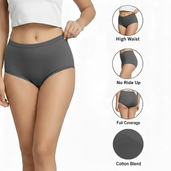 LADYWRAP_Women's_Multicolor__Cotton_Blend,_4way_Stretch_Boy_Short_Hipster_Briefs_Stylish_&_Comfortable_Daily_Wear_Panties_Soft_Fabric_Ladies_Underwear