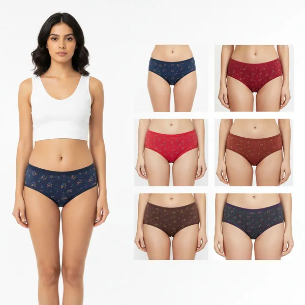 LADYWRAP_Women's_Multicolor_Printed_Cotton_,_Stretchable_Hipster,_Briefs_Stylish_&_Comfortable_Daily_Wear_Panties_Soft_Fabric_Ladies_Underwear