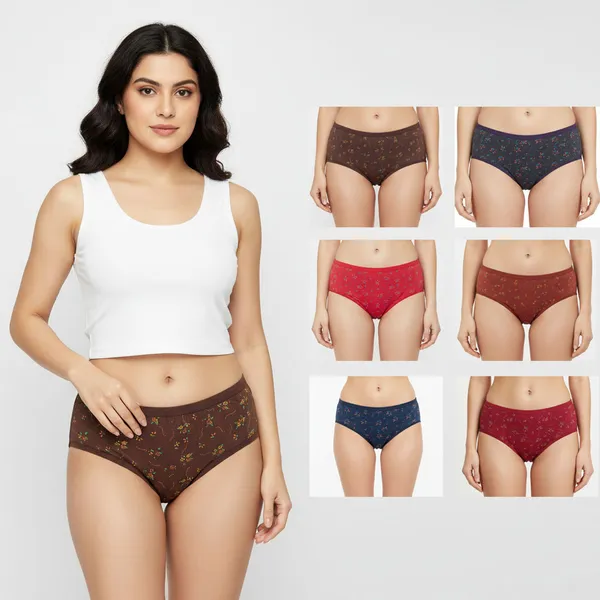 LADYWRAP_Combo_Pack_of_3_Women's_Multicolor_Printed_Cotton_,_Stretchable_Breathable_Hipster,_Briefs_Stylish_&_Comfortable_Daily_Wear_Panties_Soft_Fabric_Ladies_Underwear_for_Girls_&_Women