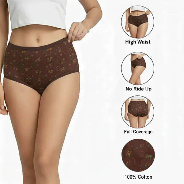 LADYWRAP_Combo_Pack_of_3_Women's_Multicolor_Printed_Cotton_,_Stretchable_Breathable_Hipster,_Briefs_Stylish_&_Comfortable_Daily_Wear_Panties_Soft_Fabric_Ladies_Underwear_for_Girls_&_Women