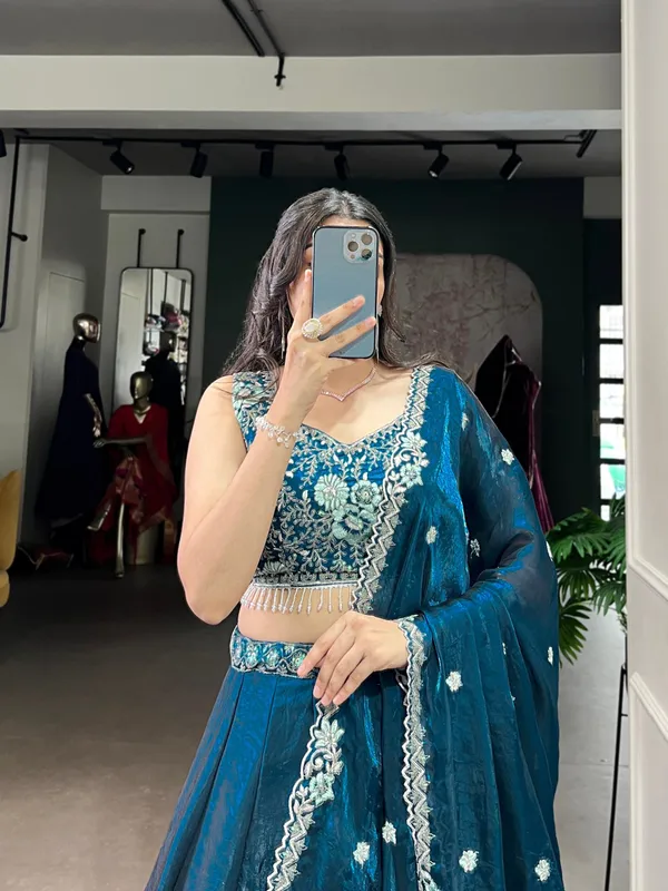 Blue_Cotton_Floral_Detailing_Colour_Embroidered_Lehenga_For_Women