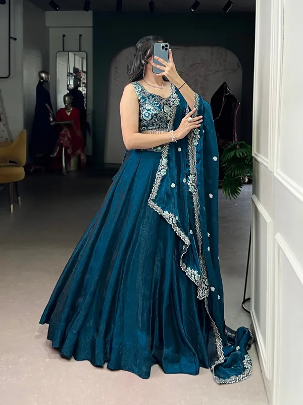 Blue_Cotton_Floral_Detailing_Colour_Embroidered_Lehenga_For_Women