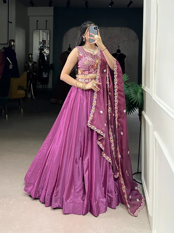Magenta_Purple_Cotton_Floral_Detailing_Colour_Embroidered_Lehenga_For_Women