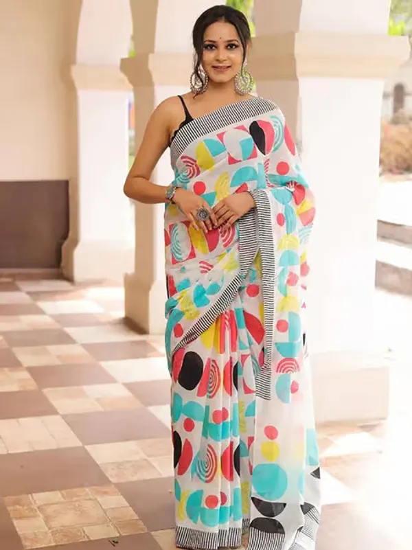 Aarohi_Pure_Cotton_Saree_–_Mustard_Gold_with_Minimal_Ethnic_Print