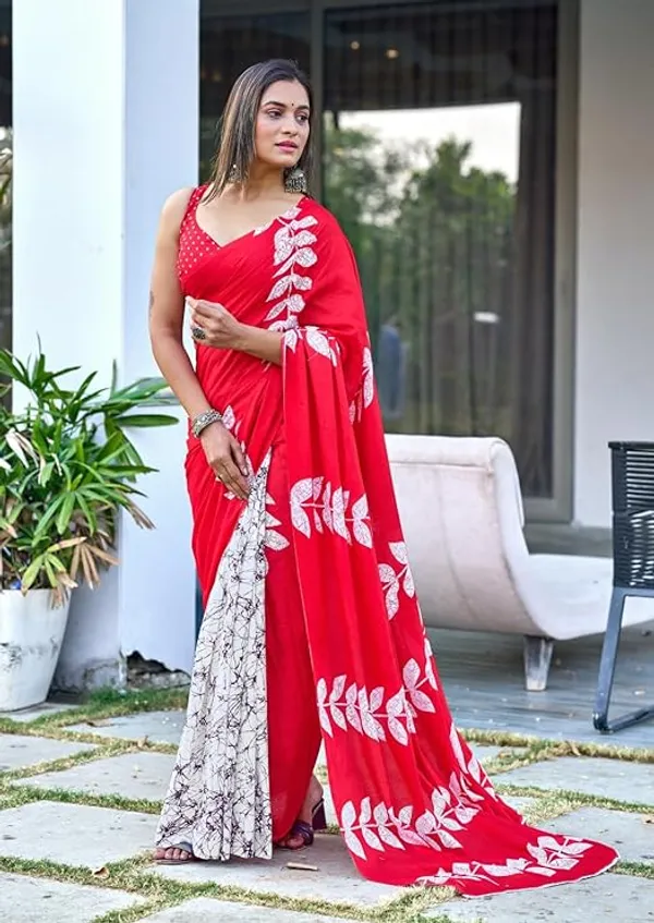 Brinda_Pure_Cotton_Printed_Saree_–_Royal_Red_&_Ivory_Leaf_Design