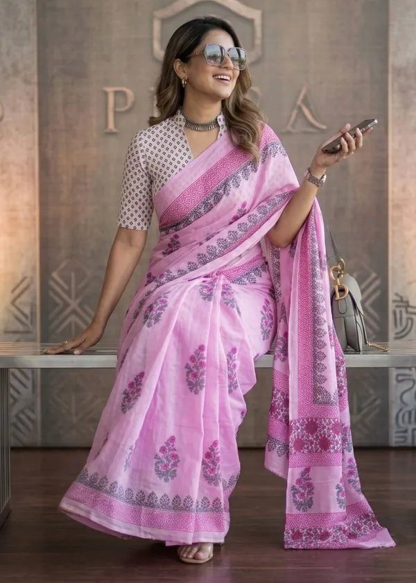 MULMUL_COTTON_RAJESHTANI_HAND_BLOCK_PRINTED_SAREES