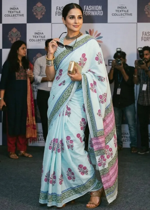 Pastel_Blue_Floral_Designer_Cotton_Saree