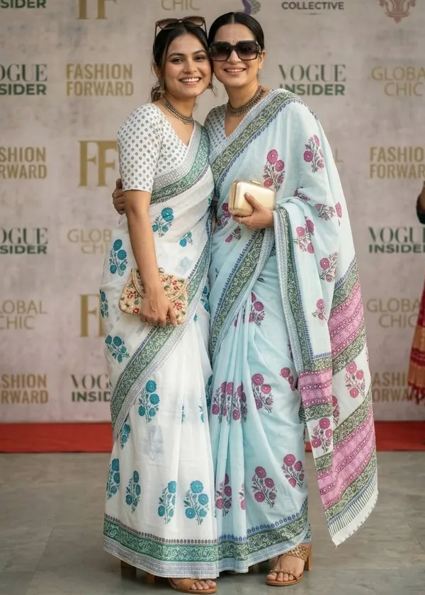 Pastel_Blue_Floral_Designer_Cotton_Saree