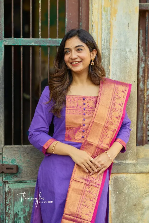 Purple_Kurta_Pant_&_Dupatta_Set_With_Contrast_Dupatta