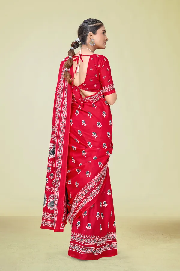 Red_Printed_Cotton_Saree