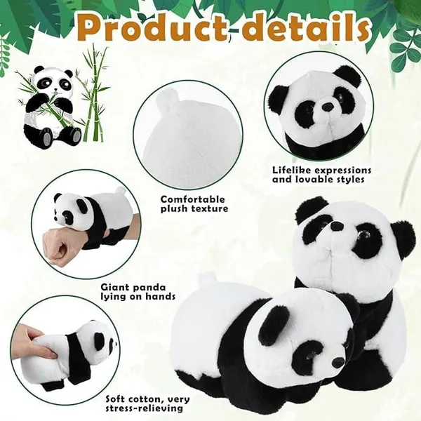 Multicolor_Plush_Panda_Slap_Bracelet