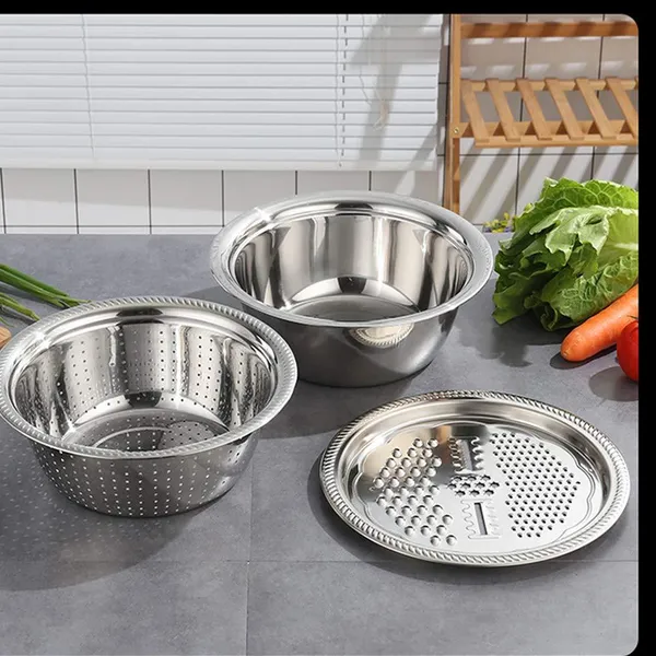 Multicolor_3_In_1_Grater_Stainless_Steel_Colanders_Set