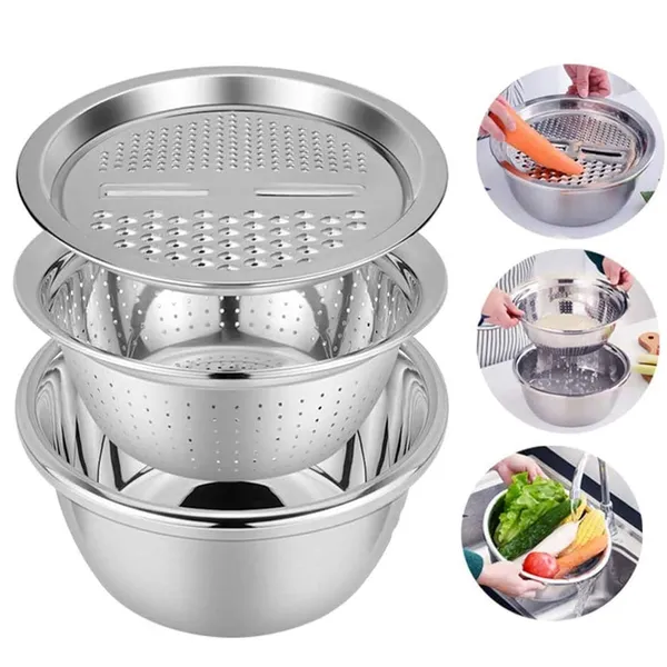 Multicolor_3_In_1_Grater_Stainless_Steel_Colanders_Set