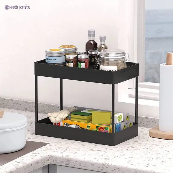 Multicolor_2_Tier_Rack_Shelf_With_Wheels