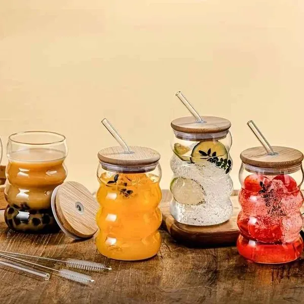 Multicolor_Wave_Shape_Glass_(Pack_Of_1)