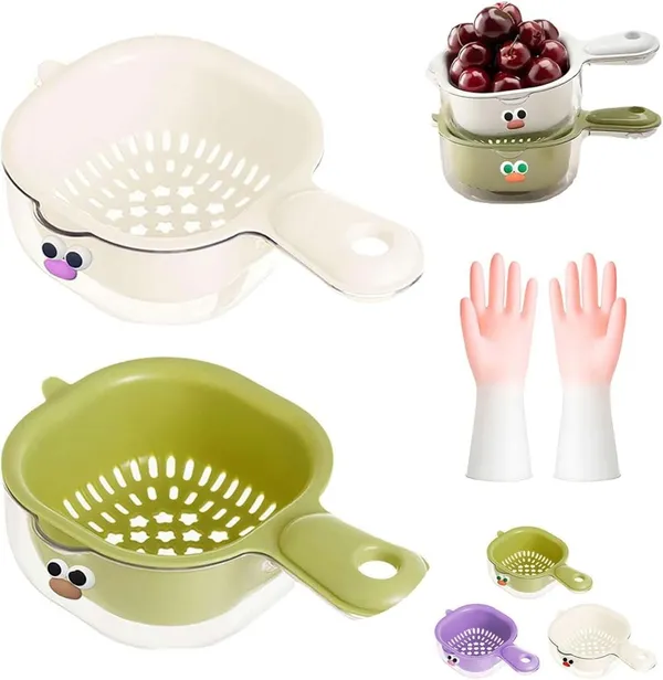 Multicolor_Strainer_Dual-Layer_Veggie_&_Fruit_Draining_Basket