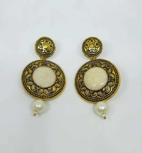 Antique_Gold-Plated_Oval_Drop_Earrings_with_Pearl_Drops