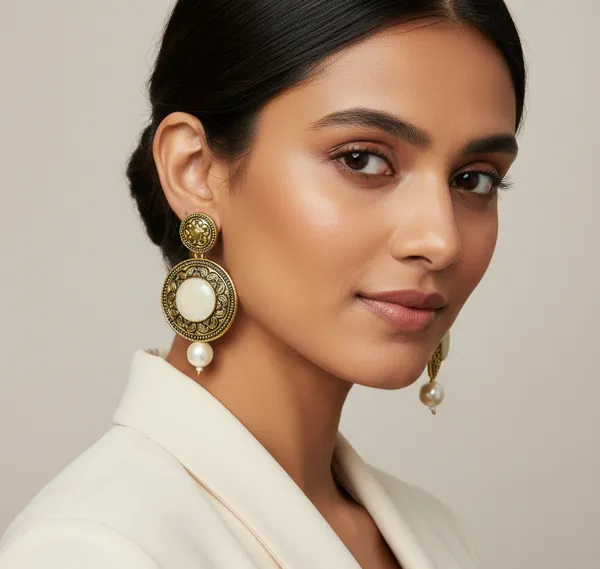 Antique_Gold-Plated_Oval_Drop_Earrings_with_Pearl_Drops