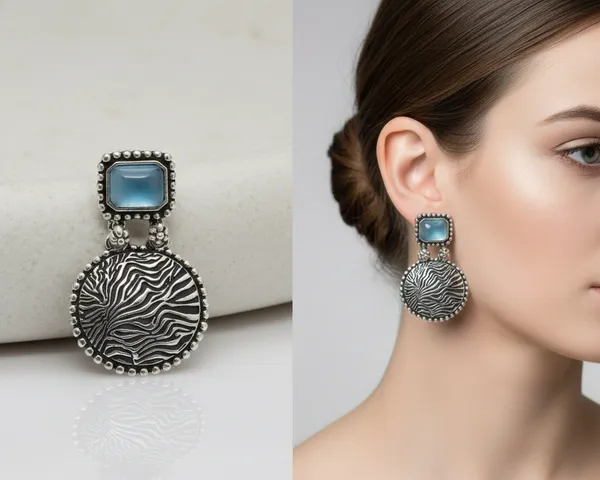 Oxidized_Silver_Disc_Earrings_with_Blue_Stones_&_Textured_Detail