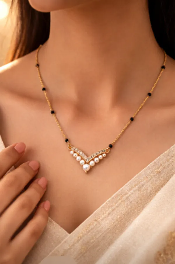 Avarni_Jewels_Pearl_Chevron_Modern_Mangalsutra
