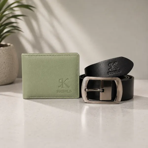 COMBO_OF_LEATHER__FAINT_GREEN_WALLET_AND_BLACK_BELT