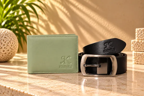 COMBO_OF_LEATHER__FAINT_GREEN_WALLET_AND_BLACK_BELT