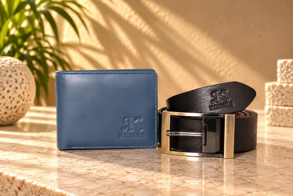 COMBO_OF_PEACOCK_COLOUR_WALLET_AND_BLACK_BELT