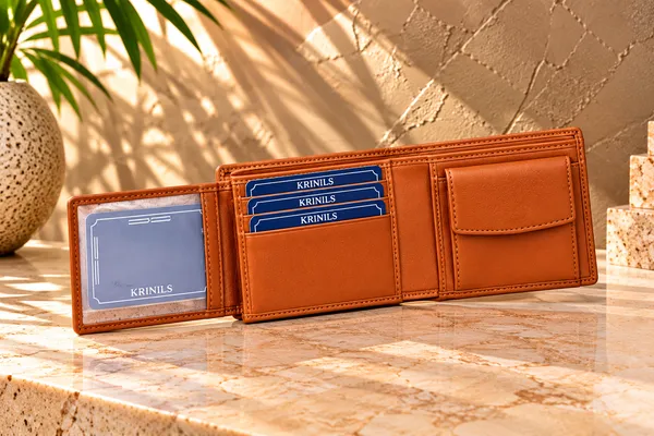 COMBO_OF_LEATHER_SAFFRON_COLOR_WALLET_AND_BLACK_BELT
