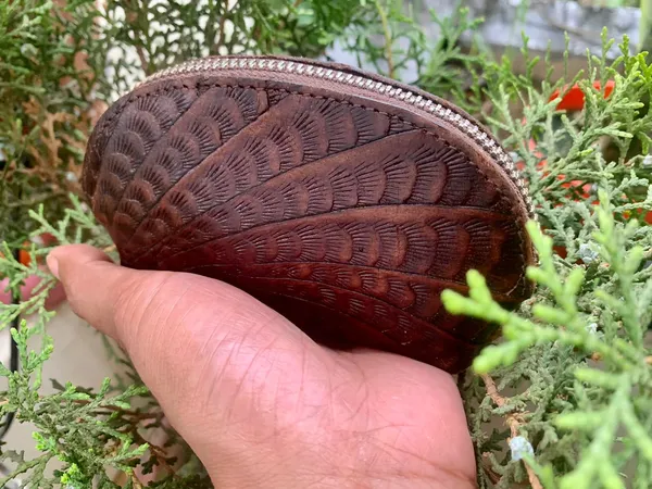 Brown_,_Leather_Coin_Purse_In_Half_Round_Shape_For_Women