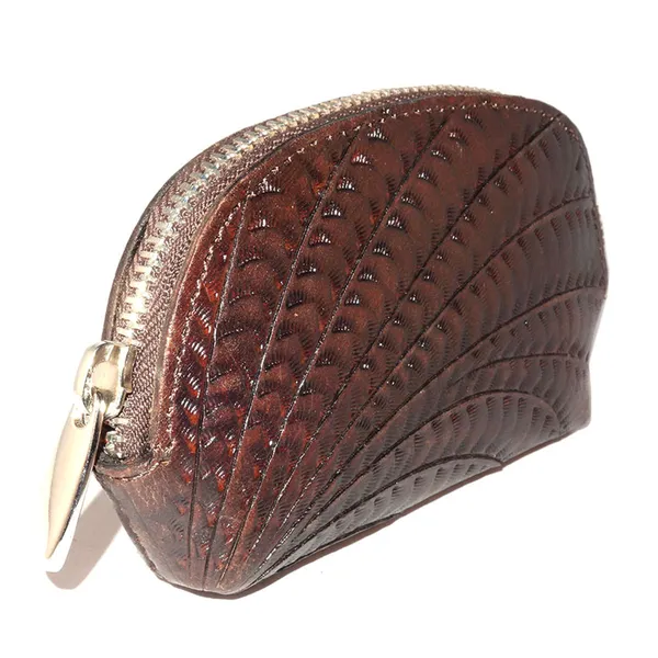 Brown_,_Leather_Coin_Purse_In_Half_Round_Shape_For_Women
