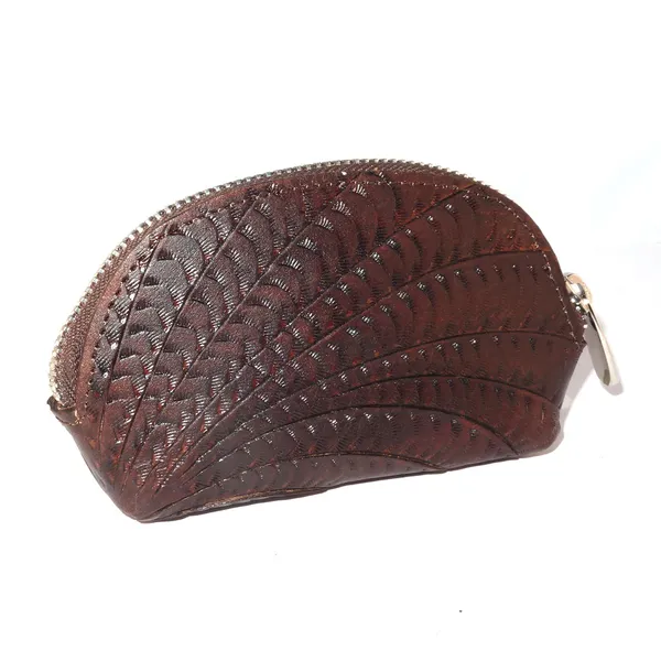 Brown_,_Leather_Coin_Purse_In_Half_Round_Shape_For_Women