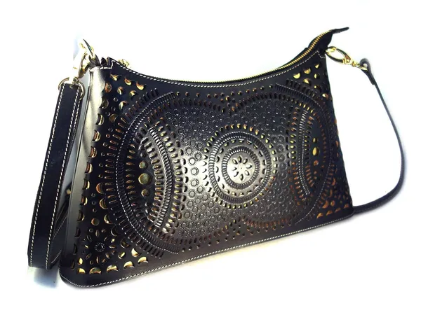 Black_Real_Leather_Bag_Handmade_Party_Wear_For_Women
