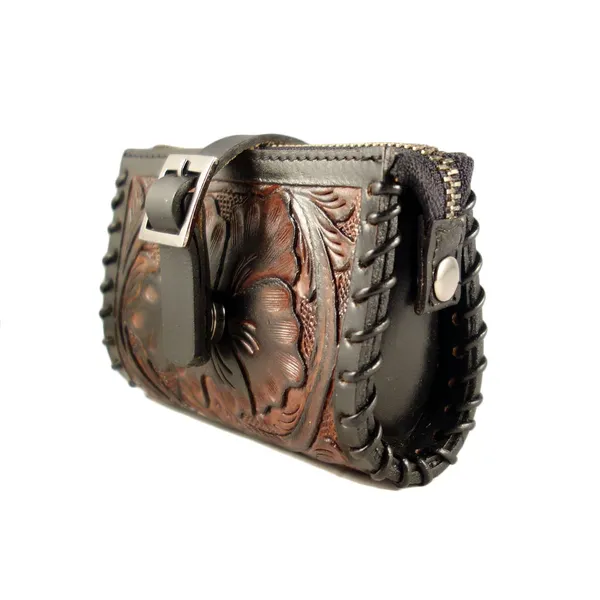 Tan_Black_Handmade_Leather_Coin_Purse,_Black,_Small_Size_For_Women