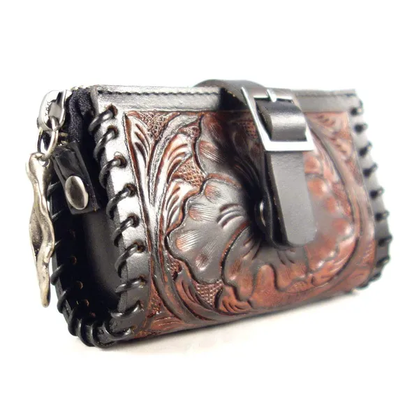 Tan_Black_Handmade_Leather_Coin_Purse,_Black,_Small_Size_For_Women
