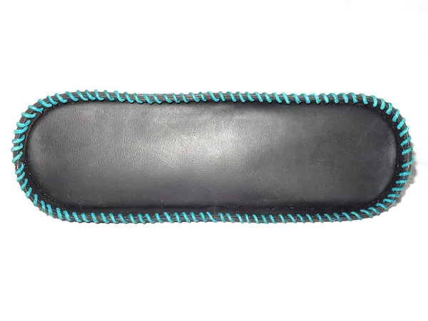 Black_&_Turquoise_Real_Leather_Hand_Crafted_Shoulder_Bag_,_For_Women