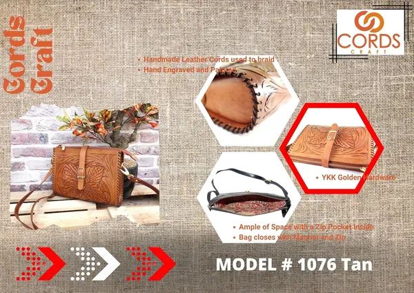 Tan_Handmade_Genuine_Leather_Crossbody_Sling_Bags,_For_Women