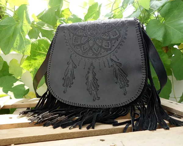 Black_Genuine_Leather_Handmade_Tassel_Crossbody_Sling_Bag,_For_Women
