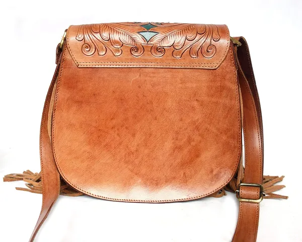 Brown_Turquoise_Genuine_Leather_Handmade_Tassel_Crossbody_Sling_Bag,_Tan_With_Semi-Precious_Stone_For_Women