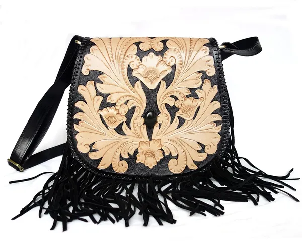 Natural_Black_Genuine_Leather_Handmade_Tassel_Crossbody_Sling_Bag,_With_Semi-Precious_Stone_For_Women