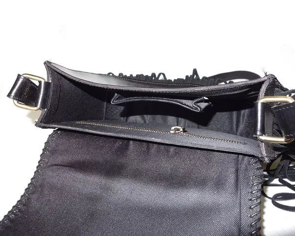 Natural_Black_Genuine_Leather_Handmade_Tassel_Crossbody_Sling_Bag,_With_Semi-Precious_Stone_For_Women
