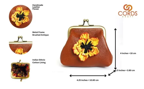 Tan_Handmade_Kiss_Lock_Genuine_Leather_Coin_Purse,_For_Women