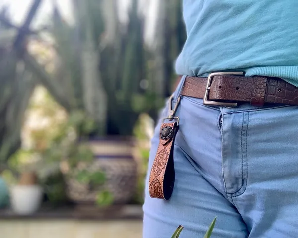 Brown_Leather_Keychain_For_Car_Bike_Unisex_With_Hook_Handmade_Tooled,_5_Inch_Long_Strong_For_Unisex